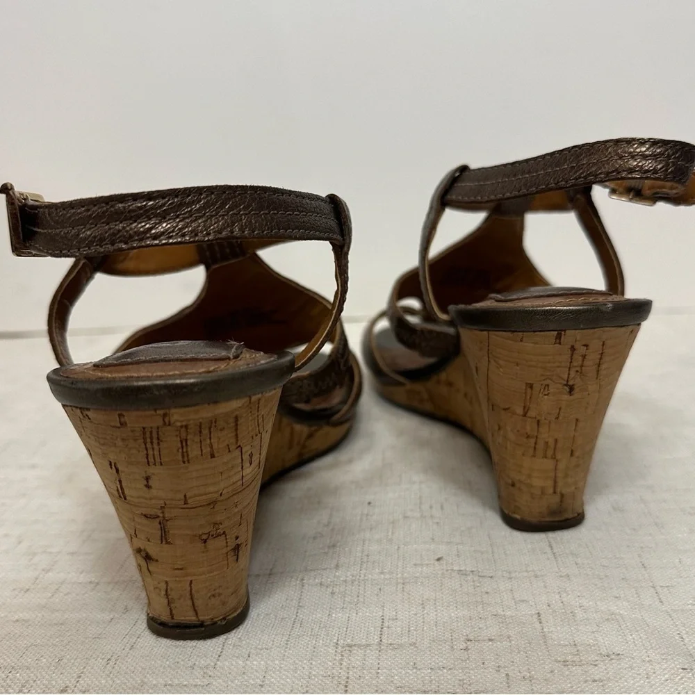 Clarks Brown Sandals Strappy Medium Heel 🌴☀️ - Picture 4 of 10